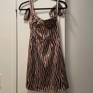 Animal print tie dress